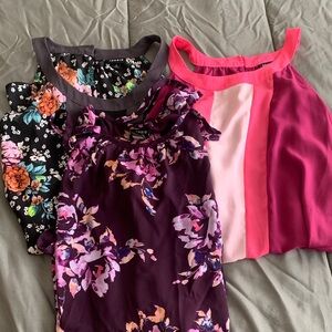Torrid Floral and Colorblock Blouses bundle